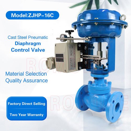 Cast steel pneumatic control valve