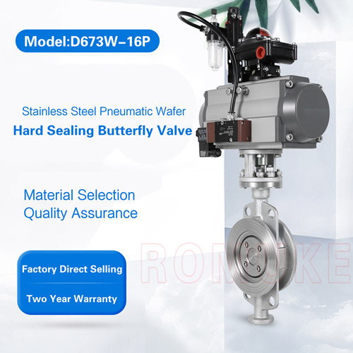 Wafer type pneumatic butterfly valve